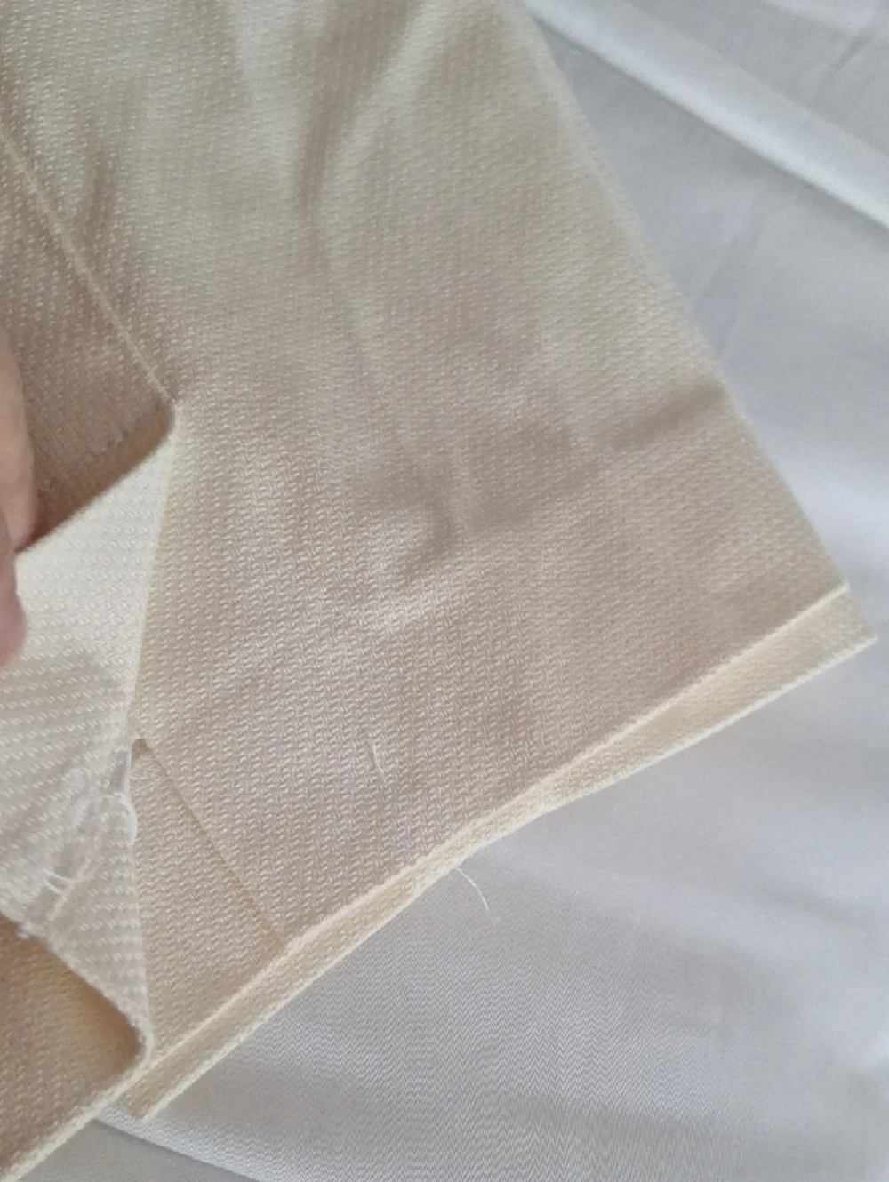 Talbots Cream/White Lined Sidezip Stretch Slacks - Picture 4 of 14